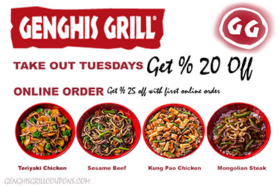 Genghis Grill 20% Off Tuesdays